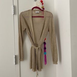 GOLD wrap around dress/sweater/cover up